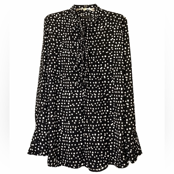 Banana Republic Tops - Vintage Banana Republic Blouse polka dot black white size XL